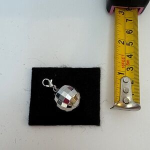 Silver Disco Ball Charm